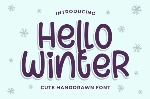 Hello Winter Font: A Joyful Handwritten Typeface for Branding