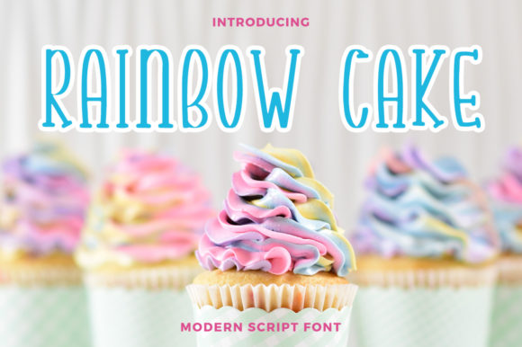 Rainbow Cake Font for Small Business Branding